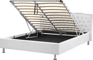 Кровать с ящиком для хранения Beliani METZ 180 x 200 см, белая