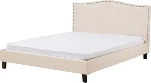 Тканевый кровать Beliani MONTPELLIER 180 x 200 см бежевый