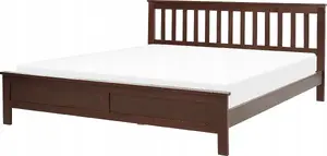 Деревянная кровать Beliani MAYENNE 180 x 200 см темное дерево