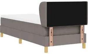 Кровать Box Spring с матрасом VidaXL ткань таупе 80x200 см