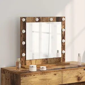 Bathroom Vanity Mirror vidaXL model 868291 with Wood Frame and Glass