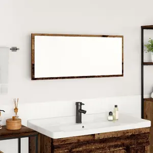 Bathroom Mirror VidaXL 875419 — engineered wood frame with glass, rustic aged wood finish