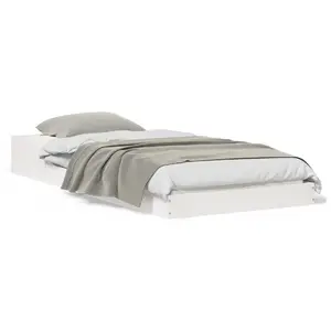 Каркас кровати vidaXL белый 75 x 190 см из массива сосны