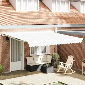Aizvietojošs markīzes audums rāmim 4 x 3.5 m, VidaXL, balts