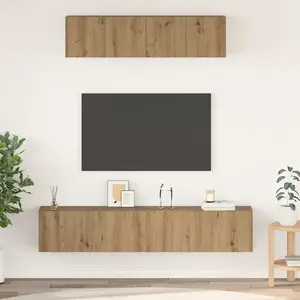 Набор тумб RTV 4 шт VidaXL, модель 3393362, отделка дуб artisan, средний 80 x 30 x 30 см