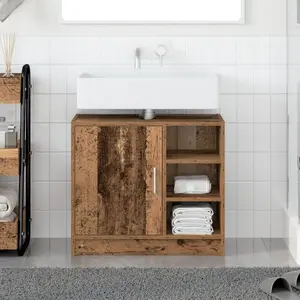 Тумба с умывальником VidaXL Stare drewno 63 x 29 x 55 см — инженерная древесина