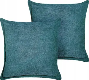Cushion set Beliani ZINNIA, 2-piece corduroy cushions, azure (model 380737 Bel)
