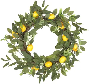 Holiday decoration Beliani LENRUN decorative wreath green, needle diameter 4 cm