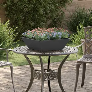 Plastic Flower Pots Set VidaXL 50 x 50 x 15 cm, black (set)