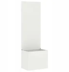 Flower planter VidaXL model 876442 white decorative panel 50 x 140 cm
