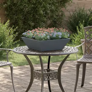 Flower pot set VidaXL 50 x 50 x 15 cm plastic anthracite