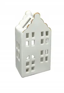 Lukturis lampions Lumarko HYTTE Domek 7x5x13,8 cm — dekoratīvs svečturis iekštelpām