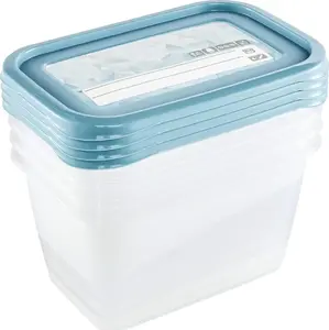 Food storage container set Lumarko Keeeper Mia Magic Ice — 4×0.75 L, reusable plastic meal prep containers