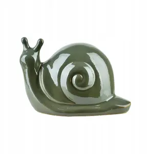 Ceramic Snail Figurine Mondex HTC7398, decorative sculpture 19×11×11 cm
