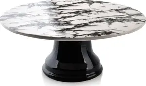 Affek Design LOUISE MARBLE Patera 25 см x 10 см керамическая подставка для подачи, бело‑серый