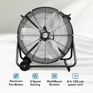 Bungu ventilators VidaXL 42001424 ar alumīnija riteni