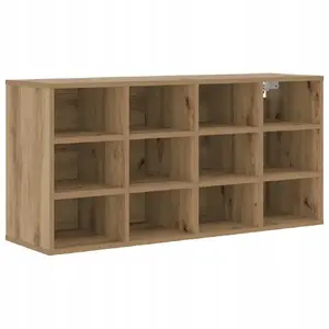 Apavu skapis VidaXL modelis 875210 ar Oak Artisan apdari, 3 plaukti apaviem
