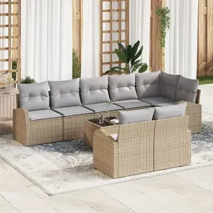 Набор диванов VidaXL 9 предметов с подушками Black Poly Rattan, уличная садовая мебель, модель 3346100