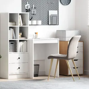 Desk VidaXL model 869410 White 60 cm x 50 cm compact workstation