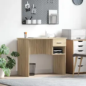 Rakstāmgalds VidaXL Dąb Sonoma 90 cm x 49,5 cm – kompakts koka galds
