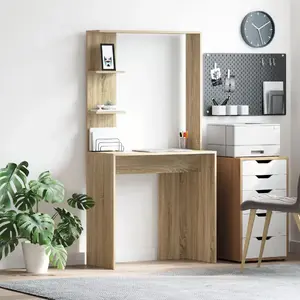 Desk VidaXL model 869340, Sonoma Oak finish, 78.5 cm x 37 cm