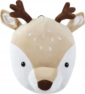 Wall Plush Decoration Beliani Bambi — beige deer wall ornament, soft fabric hanging decor