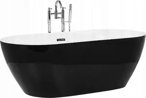 Freestanding bathtub Beliani CARRERA 150 x 75 cm black
