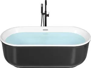 Отдельностоящая ванна Shumee PINEL 170 x 80 см чёрная