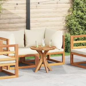 Kafijas galds VidaXL modelis 42006358, āra/iekštelpu, masīvkoks - tekas, 55×51 cm