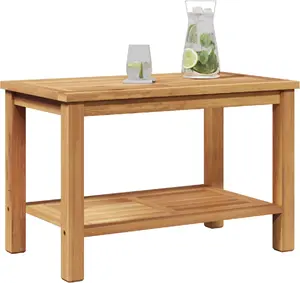 Kafijas galds VidaXL modelis 42002308 brūns, virsma no cietā tīkoka, 70 x 40 x 45 cm