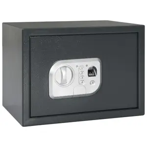 Seifs VidaXL elektroniskais ar pirkstu nospiedumu slēdzi modelis 42011311 tērauds 25x35x25 cm