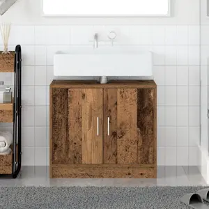 Bathroom sink cabinet VidaXL model 869206 Stare Drewno 63x29x55 cm solid wood