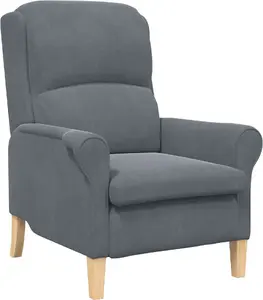 Krēsls VidaXL modelis 42009858 tumši pelēks audums ar koka kājām
