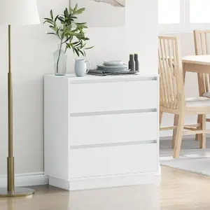 Nightstand VidaXL model 869634 white wood-based material rectangular with open shelf