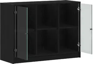 Шкаф VidaXL 3329302 белый с декором дуба 102×37×75,5 см композитное дерево