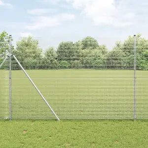 Welded Wire Mesh Fence VidaXL 1.5 x 50 m Galvanized Steel