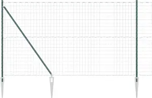 Комплект секций VidaXL Euro Fence 3350617 зелёный оцинкованная сталь большой