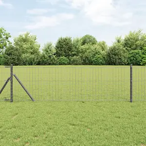 VidaXL Euro Fence Szary 0.4x50 m Stal Lumarko стальная садовая ограда рулон 0,4 x 50 м