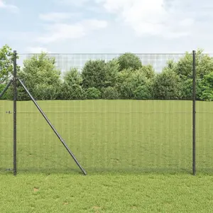 Сварная проволочная ограда VidaXL 1,6 x 10 м серый сталь