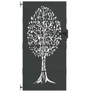 Gate VidaXL model 42015863 corten steel garden gate 85x75 cm tree design