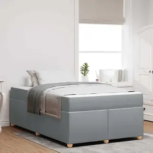 Каркас кровати с матрасом VidaXL модель 3399349 светло-серый ткань 120 x 200 см