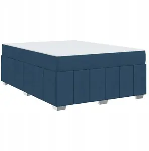 Каркас кровати с матрасом VidaXL Lumarko ткань синий 160 x 200 см