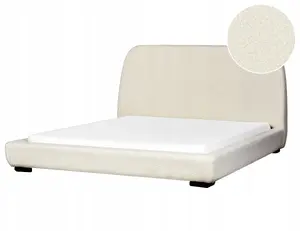Кровать Beliani ROISEL 160 x 200 см обивка букле Кремовая