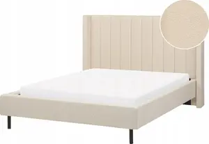Кровать Beliani VILLETTE 140 x 200 см, обивка boucle, бежевый