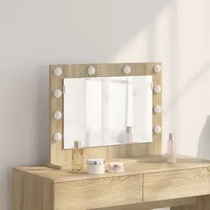 Vanity Mirror VidaXL model 868311 in Sonoma Oak finish with Standard Glass