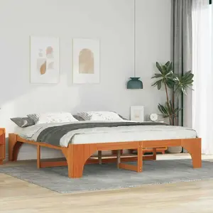 Каркас кровати VidaXL модель 872979 Коричневый 180 x 200 см Массив сосны