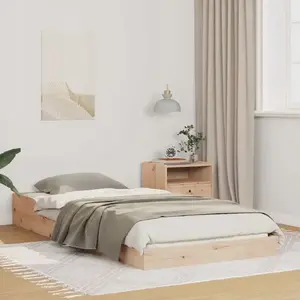 Каркас кровати VidaXL 90 x 210 см коричневый из массива сосны