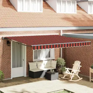Маркиза VidaXL 400x300 см, выдвижная, оранжево-коричневая (модель 3330520)