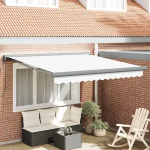 Ткань для маркизы VidaXL автоматическая выдвижная 350x250 см, белая, для каркаса 3,5x2,5 м