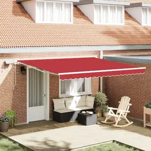 Rokasverams VidaXL nomaiņas audums ar LED 400x300 cm priekš rāmja 4x3 m, sarkans